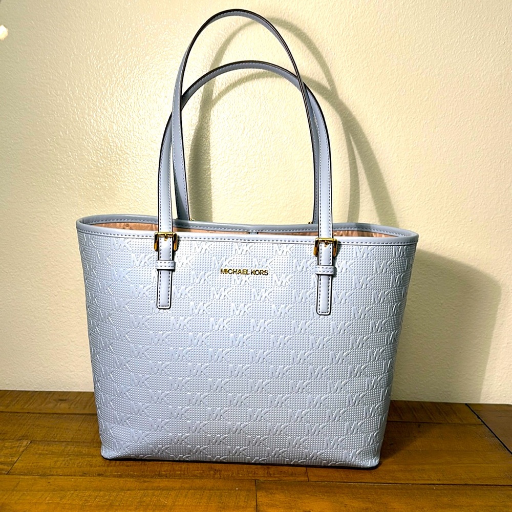 Michael Kors Jet Set Carey All Tote in Pale Blue